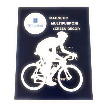 Imagem de DCentral Tela de ciclista flexível decoração dupla face com ímã de bicicleta; para telas não retráteis, multiuso, ajuda a parar de entrar em telas, cobre pequenos rasgos em telas, tamanho 15,24 cm x 15,24 cm