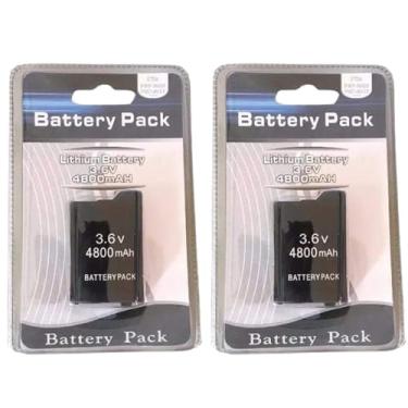 Imagem de Kit 2 Baterias Recarregáveis Para Console PSP Slim Série Modelo 2000 3000 3001 3010 Sony Battery Pack