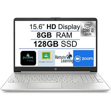 Imagem de Notebook HP de 15,6 polegadas HD, Intel 10ª geração Dual-Core i3-10110U (até 4,1 GHz), 8GB RAM DDR4, 128 GB SSD, Webcam, Bluetooth, Wi-Fi, HDMI, RJ-45, Tipo-C, Windows 10 S+AllyFlex Mousepad