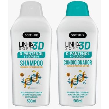 Imagem de Soft Hair D-Pantenol E Colageno Linha 3D Soft Shampoo E Condicionador