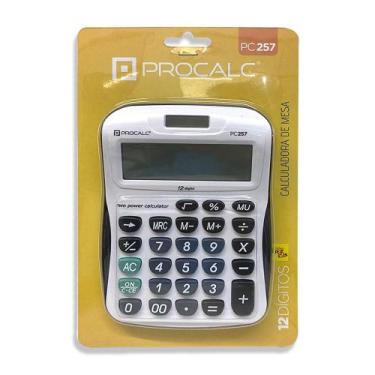 Imagem de Calculadora De Mesa Procalc Pc257 12 Dígitos Compacta