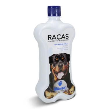Imagem de Shampoo E Condicionador Para Cães Raças Rottweiller/Fila 500 Ml - Worl