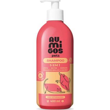Imagem de Shampoo Para Cães E Gatos Au Migos Pets Shampoo 5 Em 1 Adultos 400ml O