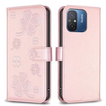 Imagem de Para Xiaomi Poco C55, capa carteira com 3 cartões Solts 1 compartimento para dinheiro, capa de telefone flip de couro PU à prova de choque compatível com Xiaomi Poco C55 17.0 cm (rosa)