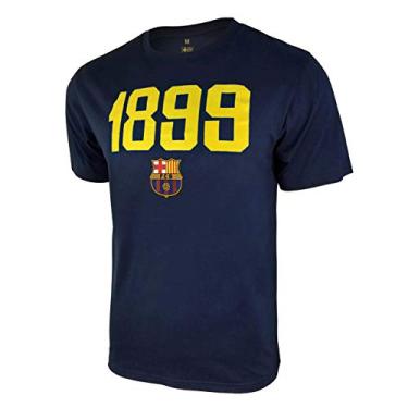 Imagem de Icon Sports Camiseta masculina de manga curta UEFA Champions League Football Funders, Azul marino, Large