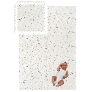 Imagem de Simple Kid Co. Play Mat for Baby, Toddler and Infants, Six Interlocking Tiles Made with Soft Non-Toxic EVA Foam, 4x6 feet (Clay Terrazzo)