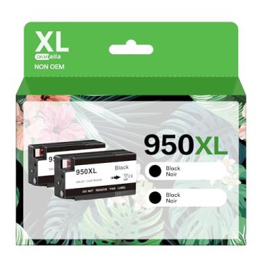 Imagem de DAM aila Combo 950XL 951XL compatível com HP 950 XL 951 XL cartucho de tinta de substituição para HP OfficeJet Pro 8600 8610 8620 8100 8630 8660 8640 8615 251DW (2 preto)
