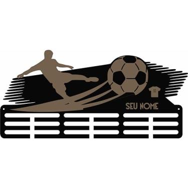 Imagem de Suporte Porta Medalhas Futebol MDF 3mm Preto