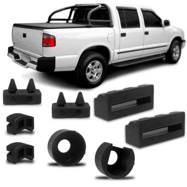 Imagem de Kit Buchas Coxim Para Reparo Dobradiça Da Tampa Caçamba S10 95 96 97 98 99 2000