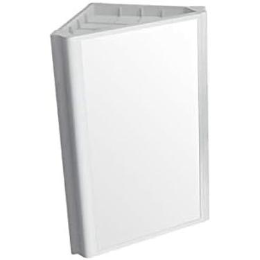 Imagem de Armário de espelho de banheiro triangular combinação de alumínio montado na parede bacia de cerâmica integrada conjunto de armários de pia de banheiro, tamanho do armário de banheiro: 60x45c