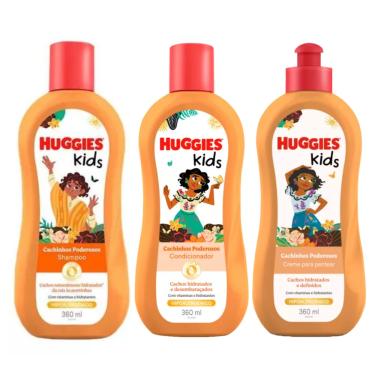 Imagem de Shampoo e Condicionador + Creme para Pentear Huggies Cachinhos Poderosos