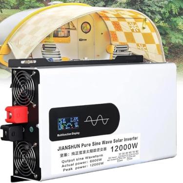 Imagem de Inversor de energia de onda senoidal pura 5000w/6000w/8000w/10000w/12000w 12v/24v/48v/60v/72v/96v para 110v/220v carregador ac, inversor solar de baixa frequência fora da rede, 12000w, 96vto