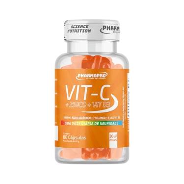 Imagem de Vitamina C 1000mg Por Dose 60 Cápsulas Zinco e Vitamina D3 Ácido Ascórbico Colecalciferol Auxilia no Sistema Imune Antioxidante Rende 30 Doses Matéria Prima Importada - PharmaPro
