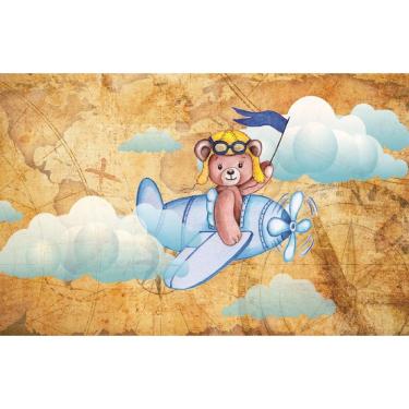 Imagem de Fundo Fotográfico Em Tecido Urso Aviador  2,60X1,50