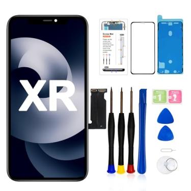 Imagem de Kit de substituição de tela para iPhone XR de 6,1 polegadas, tela LCD sensível ao toque 3D com ferramentas de reparo + vidro temperado, compatível com substituição de tela do iPhone XR (A1984/A2105