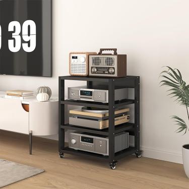 Imagem de Gabinete de componentes de áudio e vídeo móveis de 2/3/4/5 camadas, rack de áudio, suporte de mídia, suporte de TV de canto, racks e suportes de alta fidelidade, gabinete de rack de áudio pa