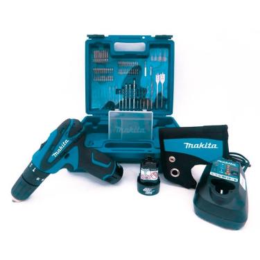 Imagem de Parafusadeira/Furadeira de Impacto com Carregador 2 Baterias 12V e Maleta com Brocas Bits e Soquetes - Makita HP330DWEX3