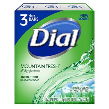 Imagem de Dial Sabonete antibacteriano em barra, fresco, 118 g, 3 barras