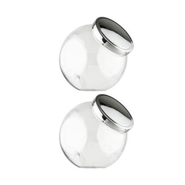 Imagem de Kit 2 Pote Baleiro Plástico 1,2l Tampa De Rosca Plástico Mantimentos Doces (Cromado)