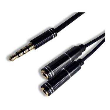 Imagem de Cabo Adaptador P3 Macho Para 2 P2 Fêmea Fone Headset - MXT