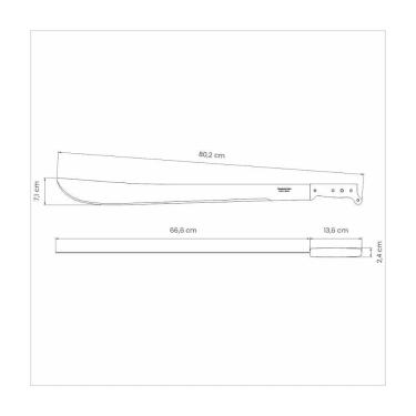 Imagem de Facão Para Mato Tramontina Com Lâmina Carbono Preto 26``