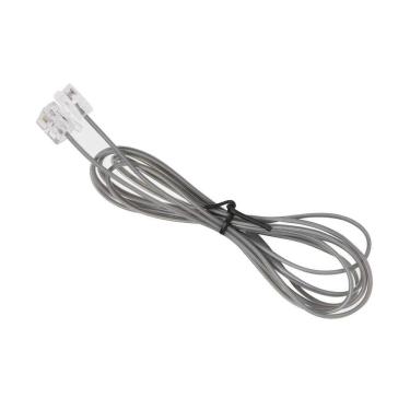 Imagem de Fio Cabo Rj11 Telefonico 1m E 60cm Kit 50 Uni Telefone Fixo Fax Extensao Fino Resistente