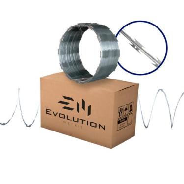 Imagem de Cerca Concertina De Arame Galvanizada Simples 30cm 10 Metros - EVOLUTI