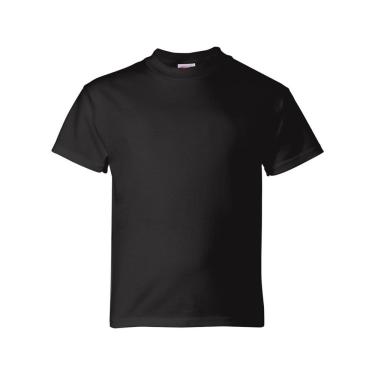 Imagem de Camiseta Hanes Big Boys' Essentials de manga curta, pacote com 6 unidades, preta