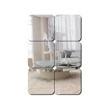Imagem de Espelho Decorativo Quadrado Em Acrílico 12 Quadrados 15x15cm - Papel e