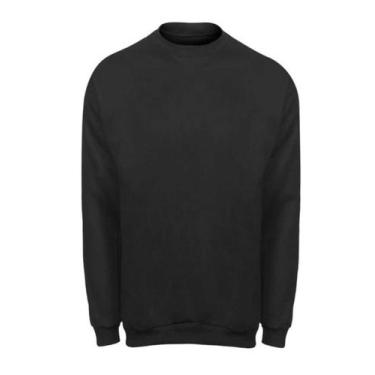 Imagem de Blusa Moletom Felpado Básica Adulto Masculino - Wju Jeans, P, Preto