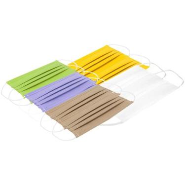 Imagem de Máscara Descartável Dupla Camada AB Uniformes - PFF1 Colorida 10 Unida