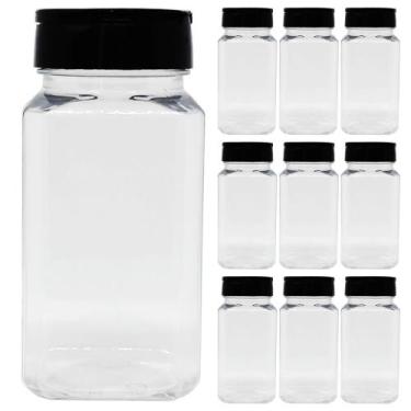 Imagem de Kit 24 Potes De Plastico 220ml Porta Tempero Com Tampa Dosadora Dupla 