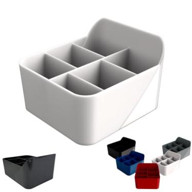 Imagem de Kit 6 Porta Sachê Palitos Açúcar Adoçante de Mesa Balcão Bancada Organizador Suporte Multiuso (BRANCO)