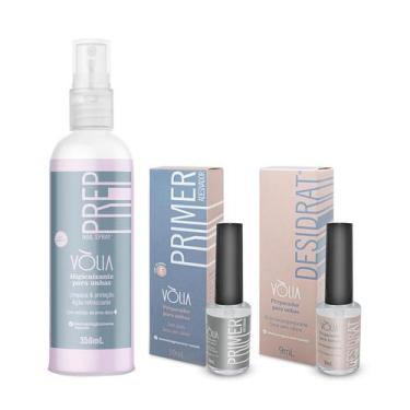 Imagem de Kit Prep Nail Spray + Desidratador + Primer Sem Ácido Vlia - Vòlia