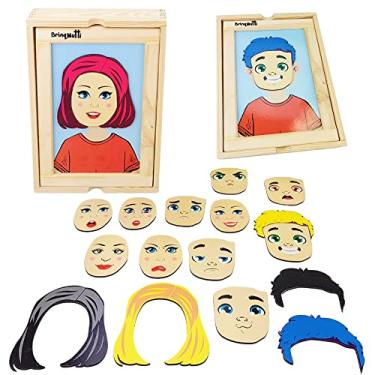 Imagem de Brinquedo Magnético De Montar Pedagógico Feições Faciais