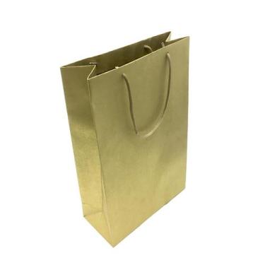 Imagem de 10 Sacolas De Papel 35x22x10cm Alça De Cordão Para 2 Vinhos - Kaiambá 