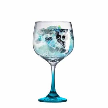 Imagem de Ruvolo,Taça de Gin Club Haste Azul, Taça Gin de Vidro 690ml