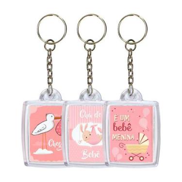Imagem de Chaveiro Lembrancinha Chá Revelação Chá de Bebê 100 Unidades - Russo A