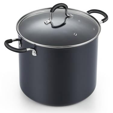 Imagem de Cook N Home Panela antiaderente anodizada rígida com tampa 10 litros