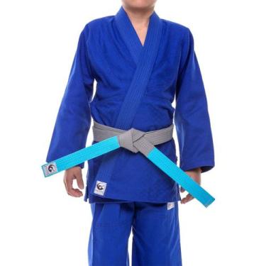 Imagem de Faixa Oficial Dragão Judo, Infantil, Cinza / Azul