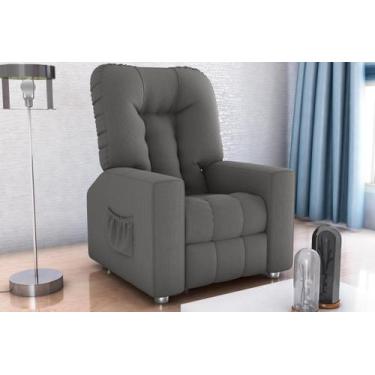 Imagem de Poltrona Reclinável MX5 Pallas Suede Cinza B250  Matrix - LM DECOR