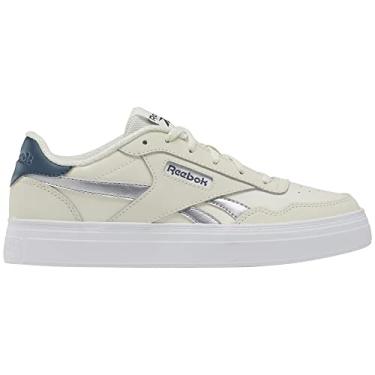 Imagem de Reebok Tênis feminino Court Advance Bold, Giz/argolas azul/prata metálico, 39