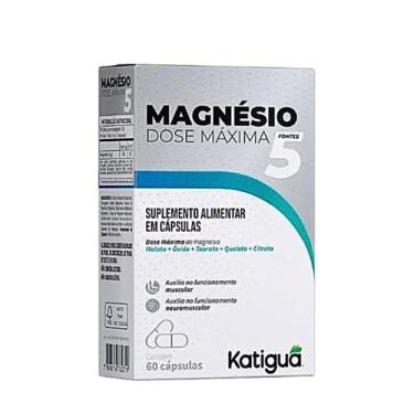 Imagem de Magnésio 5 Fontes Malato Óxido Taurato Quelato Citra 60 Caps - Katigua