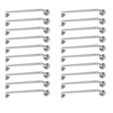 Imagem de Alça de Apoio 80cm Barra Inox Segurança Kit 20 Unidades Cadeirante Def
