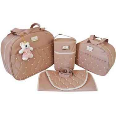 Imagem de Kit Bolsa Mala Maternidade Modelo Perola Envio Imediato 4 peças - Bols