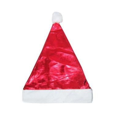 Imagem de Gorro de Natal Touca Papai Noel Brilho 40x29cm Poliester - NATALKASA