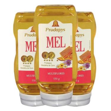 Imagem de Bisnaga 550g de Mel Multiflores Kit com 3 - Prodapys