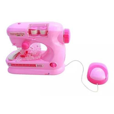 Imagem de Mini Máquina Costura de verdade (rosa claro) - Toys