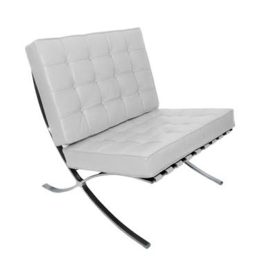 Imagem de Poltrona Barcelona Base Cromada Material Sintético  - Decorato Móveis,