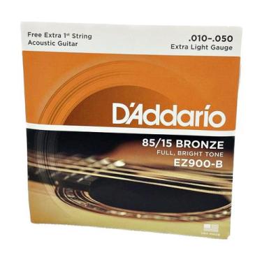 Imagem de Cordas 010 Daddario Violão EZ900-B Aço Bronze Original 85/15 - Daddari
